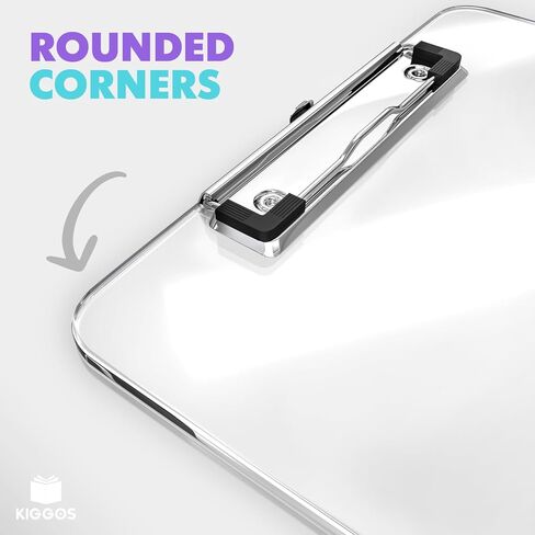 مجموعة من 6 ألواح حافظة شفافة وشفافة ومتينة من البلاستيك خفيف الوزن مع مشبك معدني منخفض يحمل 100 ورقة من لوحات مشبك الأكريليك للفصول الدراسية للأطفال والمدرسين والطلاب والاستخدام المنزلي in Kuwait