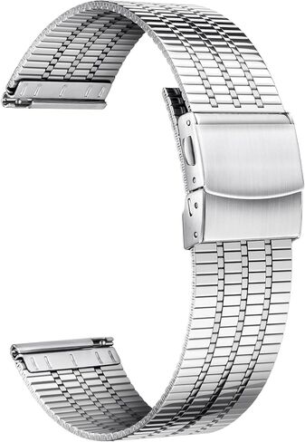 BINLUN Stainless Steel Watch Bands, Ultra Thin Quick Release Metal Replacement Straps for Men Women, 12/14/16/18/20/22mm in Saudi Arabia
