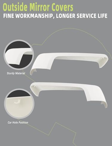 أغطية مرآة خارجية بيضاء متوافقة مع Chevy Silverado 1500/ GMC Sierra 1500 2019-2024 قطع غيار الملحقات تحل محل 84328137 يسار يمين 1 زوج in Kuwait