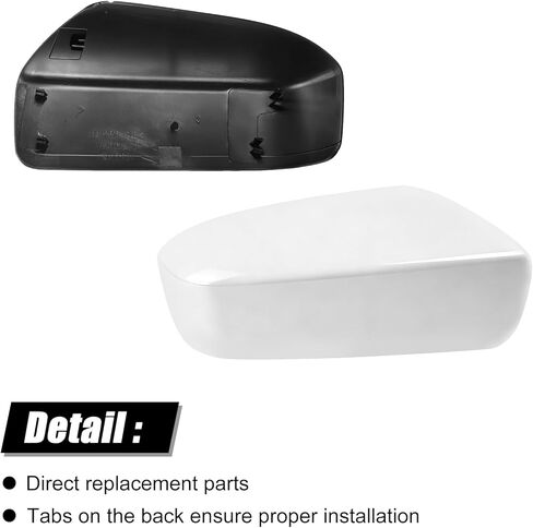 White Right Passager Side Mirror Cover Cap Housing Replacement for 2003 2004 2005 2006 2007 Honda 7th Accord Sedan without Turn Signal, US Model in Saudi Arabia