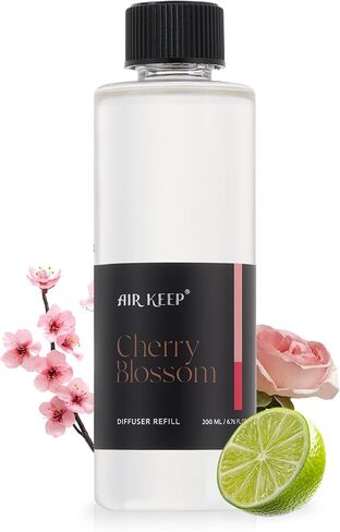 عبوة إعادة تعبئة ناشر القصب الحمضي من Airkeep - 6.76 أونصة سائلة - زيت معطر ممتاز للعلاج بالروائح المنزلية - عطر طويل الأمد لناشري القصب - مثالي للحمام وغرفة النوم وديكور المنزل in Kuwait