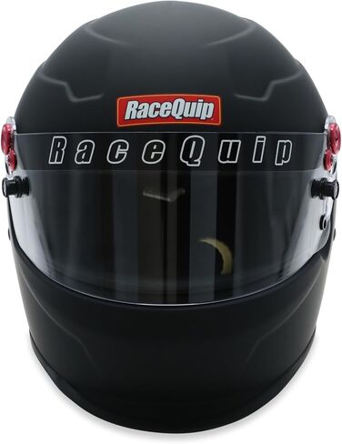 خوذة Racequip، Pro25، وجه كامل، Snell SA2025، جاهزة لدعم الرأس والرقبة، أسود مسطح، متوسط، كل منها in Saudi Arabia