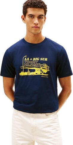Tommy Hilfiger Men's Short Sleeve Cotton Graphic T-Shirts with Photo Print Graphic in Saudi Arabia
