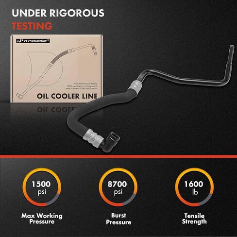 A-Premium Inlet Automatic Transmission Oil Cooler Line Hose Assembly Compatible with BMW F01 Series 740i 2011-2012, F02 Series 740Li 2011-2012 in Saudi Arabia