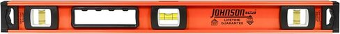 Johnson Level & Tool 1253-2400 مستوى ألومنيوم I-Beam شديد التحمل، 24 بوصة، برتقالي، مستوى واحد in Saudi Arabia