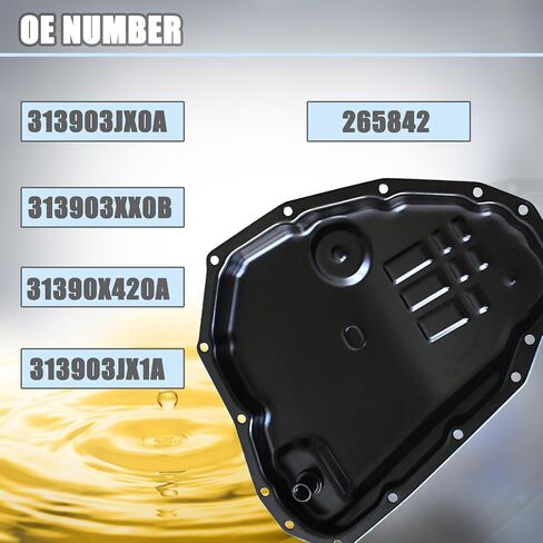 AUCERAMIC 313903JX0A Transmission Oil Pan with Drain Plug Fit for Nissan Sentra 2013-2016 Versa 2012-2016 Versa Note 2014-2019 L4 1.6L 1.8L 313903JX1A 313903XX0B 31390X420A 265-842 in Saudi Arabia