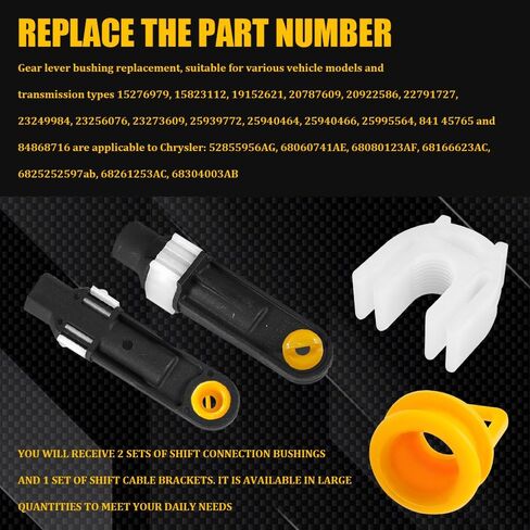 3PCS Transmission Shifter Linkage Cable Bushing Repair Kit, 14104 15276979 52855956AG Shift Cable Bushing Clamp Compatible with Chevy Silverado 1500 2500 3500 Buick GMC JEEP RAM Dodge in Saudi Arabia