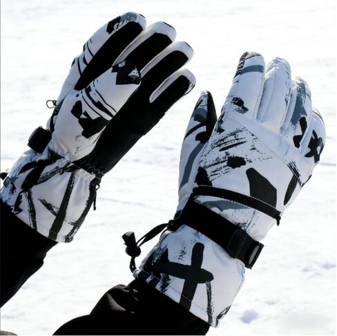 Warm Winter Ski Gloves, Windproof Thermal Gloves with Touchscreen Function, Waterproof Snowboard Glove for Outdoor Sports in Saudi Arabia