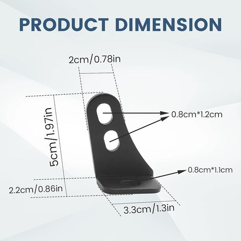 دعامات تثبيت شريط الضوء jose2015 مقاس 8 مم لتركيب شريط الإضاءة LED - قابل للتعديل متوافق مع ATV وutv والشاحنات والقوارب قطعتين (أسود) in Kuwait