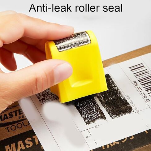 2Pcs Identity Theft Protection Roller Stamp,Protect Your ID Theft Protection Rolling Stamps,Wide Privacy Ink Roller Confidential Stamp for Mail Address ID Blackout Security in Kuwait