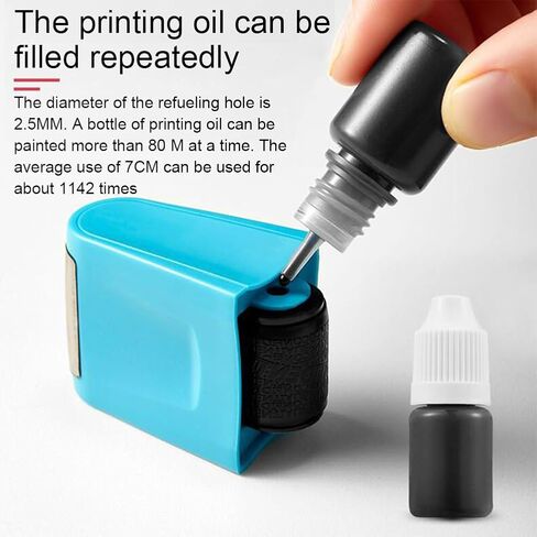 2Pcs Identity Theft Protection Roller Stamp,Protect Your ID Theft Protection Rolling Stamps,Wide Privacy Ink Roller Confidential Stamp for Mail Address ID Blackout Security in Kuwait