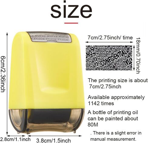 2Pcs Identity Theft Protection Roller Stamp,Protect Your ID Theft Protection Rolling Stamps,Wide Privacy Ink Roller Confidential Stamp for Mail Address ID Blackout Security in Kuwait