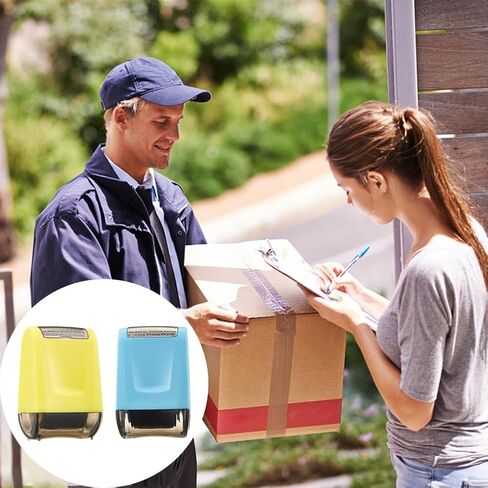 2Pcs Identity Theft Protection Roller Stamp,Protect Your ID Theft Protection Rolling Stamps,Wide Privacy Ink Roller Confidential Stamp for Mail Address ID Blackout Security in Kuwait