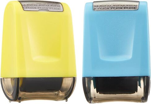 2Pcs Identity Theft Protection Roller Stamp,Protect Your ID Theft Protection Rolling Stamps,Wide Privacy Ink Roller Confidential Stamp for Mail Address ID Blackout Security in Kuwait