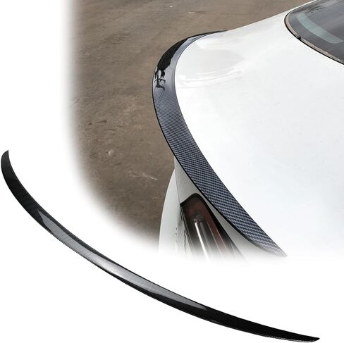 جناح سبويلر خلفي مناسب متوافق مع طراز تسلا 3 2017 2018 2019 2020 2021 2022 2023 سبويلر من ألياف الكربون اللامعة in Kuwait