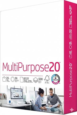 ورق طابعة HP | 8.5 × 11 ورقة | متعدد الأغراض 20 رطل | 1 رزمة - 500 ورقة | 96 مشرق | صنع في الولايات المتحدة الأمريكية - معتمد من مجلس رعاية الغابات (FSC) | 112000PR حزمة من 3 in Saudi Arabia