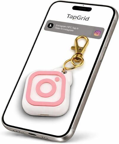 علامة مفتاح النقر الذكي - سلسلة مفاتيح مشاركة الرابط الاجتماعي NFC للوصول الفوري إلى الملف الشخصي (تعمل مع Instagram وTikTok والمزيد! in Kuwait