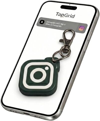 Smart Tap Key Tag – NFC Social Link Sharing Keychain for Instant Profile Access (Works with Instagram, TikTok, & More! in Saudi Arabia
