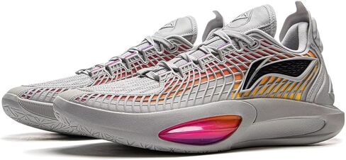 LI-NING Jimmy Butler 3 أحذية كرة السلة للرجال بطانة مضادة للانزلاق احترافية ممتصة للصدمات أحذية رياضية أحذية رياضية هادئة رمادي/وردي التوت US 10 in Saudi Arabia