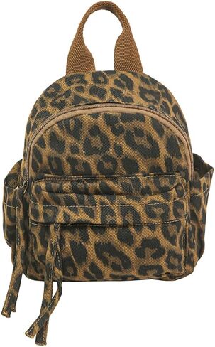 حقيبة ظهر قماش MaxxCloud - طباعة الفهد والتمويه حقيبة ظهر صغيرة للرجال والنساء، حقيبة نهارية خفيفة الوزن للعمل والسفر in Kuwait