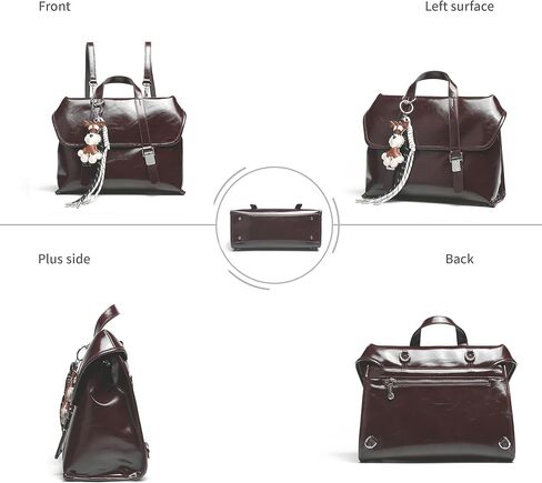 Large PU Leather Convertible Backpack Purse for Women Fashion Vintage Satchel Bacpack 2025 Fashion Cute Shoulder Bags for Travel Work Camping Vacation Office Student 0411 Wine Red in Saudi Arabia