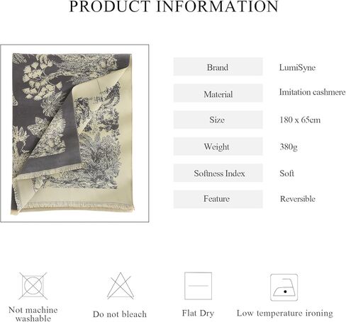 Warm Scarf Cashmere Shawl Women Rainforest Pattern Reversible Pashmina With Tassel Large Long Scarf Warm Wrap Stole in Saudi Arabia