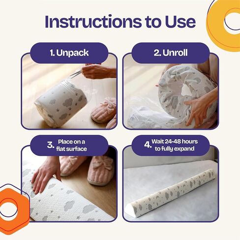 حاجز سرير مريح للأطفال الصغار | قضبان سرير للأطفال الصغار مع غطاء قابل للغسل - واقي لسرير الأطفال الإسفنجي - حاجز سرير لسرير مزدوج وسرير كينج وسرير كوين [عبوة واحدة] in Kuwait