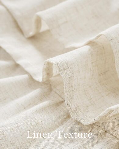 NICETOWN Farmhouse Valance Curtains 16 Inches Long for Kitchen & Bathroom, Linen Three-Tiered Ruffled Rod Pocket Design, Light Filtering Farmhouse Window Treatment, 52 W. in Saudi Arabia