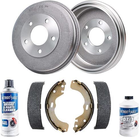 Detroit Axle - Rear Brake Kit for Chevrolet Cobalt Pontiac G4 G5 Pursuit Saturn Ion Brake Drums Brakes Shoes Replacement in Saudi Arabia