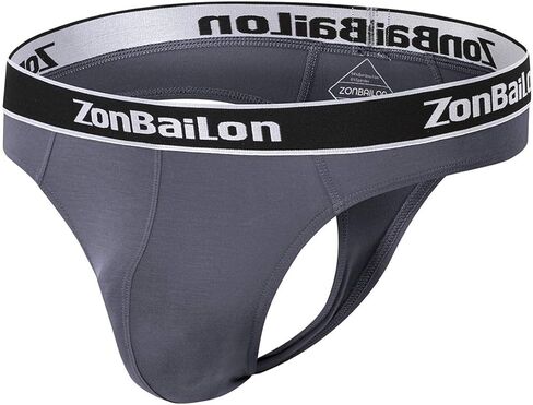 ZONBAILON Sexy Men’s Thong Bamboo Viscose T-Back Bulge Pouch Thongs Briefs Male Low Rise Underwear Pack M L XL 2XL in Saudi Arabia