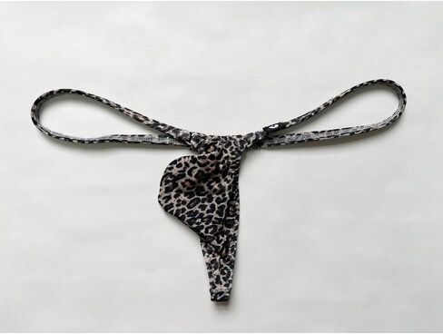 COMLIFE Men's Thong Underwear Sexy T-Back Lingerie Stretch Low-Rise Bikini Thong Fashion Print Nylon Briefs in Saudi Arabia