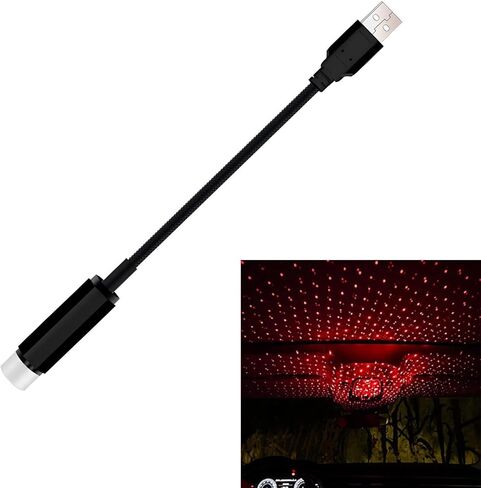 USB Star Projector Night Light, Adjustable Romantic Interior Roof Star Night Light, Portable Car Roof LED Night Star Lamp, for Cars, Ceiling, Living Room Party Atmosphere Decor (Purple Blue) in Kuwait