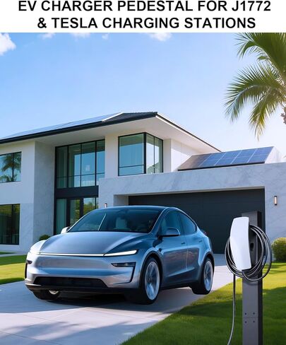 2026 تسلا شاحن الركيزة في الهواء الطلق صندوق الحائط شاحن الركيزة لشاحن EV محطة شحن تسلا حامل شاحن EV الركيزة EV الركيزة للجنرال 3 تسلا موصل المحمول J1772 in Kuwait