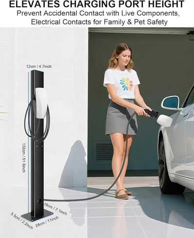 2026 تسلا شاحن الركيزة في الهواء الطلق صندوق الحائط شاحن الركيزة لشاحن EV محطة شحن تسلا حامل شاحن EV الركيزة EV الركيزة للجنرال 3 تسلا موصل المحمول J1772 in Kuwait