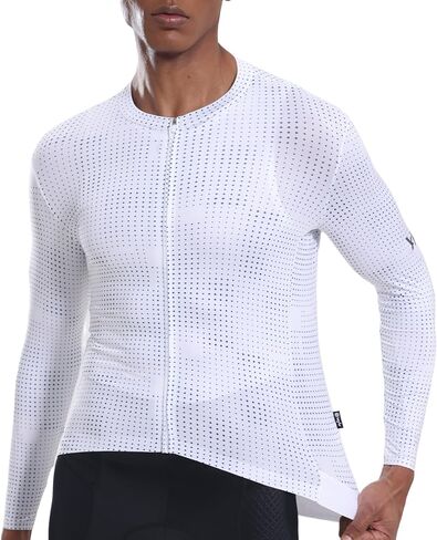 YKYWBIKE Cycling Jersey Men Long Sleeves Bike Jersey with Pockets Breathable MTB Biker Shirts Biking Shirts for Men Cycling in Saudi Arabia