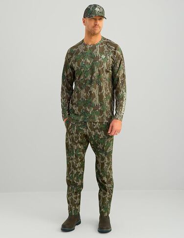قميص Nomad الرجالي Mirage بأكمام طويلة، قميص صيد عالي الأداء، Mossy Oak Greenleaf، مقاس XX-Large in Saudi Arabia