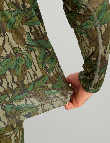 قميص Nomad الرجالي Mirage بأكمام طويلة، قميص صيد عالي الأداء، Mossy Oak Greenleaf، مقاس XX-Large in Saudi Arabia