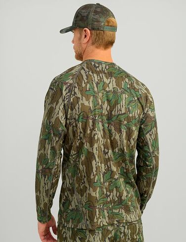 قميص Nomad الرجالي Mirage بأكمام طويلة، قميص صيد عالي الأداء، Mossy Oak Greenleaf، مقاس XX-Large in Saudi Arabia