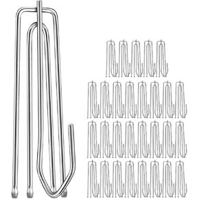 30 Pcs Vulnerable Curtain Hook Tape Pinch Pleat Drapery Hooks Stainless Steel Pleated for Drapes in Kuwait
