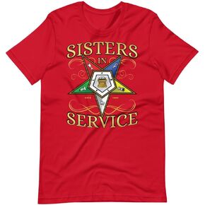 تي شيرت Sisters in Service OES Order of The Eastern Star للجنسين SM-5XL in Kuwait