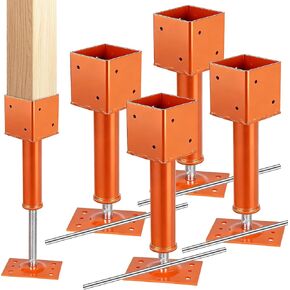 عمود جاك لولبي، 4 × 4 بوصات مقابس أرضية منزلية قابلة للتعديل، نطاق ارتفاع 13.4 بوصة - 18.7 بوصة، سعة تحميل قصوى 24000 رطل، عمود جاك منزلي مؤقت، شعاع شاطئ الطابق السفلي للرفع (4 قطع) in Kuwait