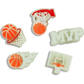 5 قطع من سحر الأحذية المضيئة لموضوع كرة السلة، سحر حذاء LED ثلاثي الألوان يعمل بالاهتزاز للأحذية القبقاب، ملحقات أحذية مقاومة للماء من البولي فينيل كلوريد الممتاز هدايا لمحبي كرة السلة للأطفال والمراهقين والبالغين in Kuwait