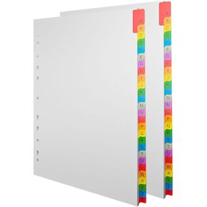 فواصل متينة من A-Z، عدد 3، 8.5 × 11 بوصة - علامات تبويب الفهرس الأبجدي لأوراق بيانات السلامة والمجلدات ذات 3 حلقات - تنظيم سهل in Kuwait