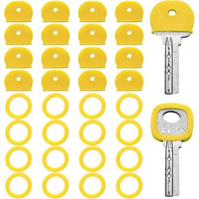 50 قطعة من أغطية المفاتيح، أغطية مفاتيح مطاطية ناعمة، حلقات معرفية، أغطية مفاتيح منزلية مسطحة قياسية، طرازان (أحمر) in Kuwait