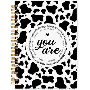 WARDOS Cow Print Christian Notebook Journal 5.5x8.3, You Are Bible Verse Journaling Notebook, Religious Scripture Journal for Woman, Christian Faith Based Gifts for Women in Kuwait
