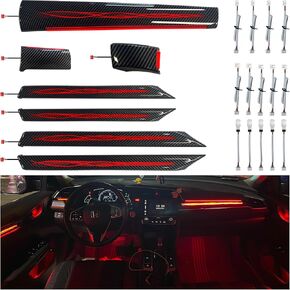 Ambient Lighting Kit Custom for 10th Gen Honda Civic - 256 Color LED Interior Car Lights with Carbon Fiber Trim, APP Control, Plug-&-Play Installation for Doors/Dashboard/Footwell (2016-2021) in Saudi Arabia