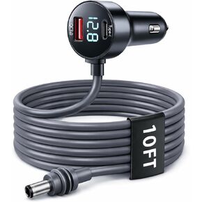 محول شاحن سيارة صغير من ستارلينك، سلك طاقة صغير من الألومنيوم القوي 12 فولت/24 فولت مع IP65 مقاوم للماء، محور 3 في 1 مع PD 36 وات وQC 3.0 USB، مقياس فولتميتر LED لشاحنة السيارة RV، 10 أقدام in Kuwait