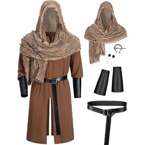 مجموعة إكسسوارات زي القرصان التنكرية للرجال من العصور الوسطى وعصر النهضة الفارس LARP رداء الهالوين الفايكنج in Kuwait