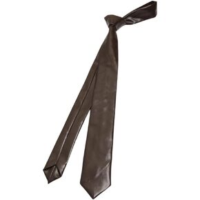 PU Leather Skinny Ties for Men Women Solid Color Vintage Punk Adjustable Slim Long Necktie Neckwear Unisex in Saudi Arabia