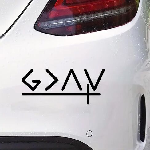 2pcs God is Greater Than The Highs and Lows Vinyl Decal, 5.91"x2.56", Self-Adhesive, Waterproof Car Sticker, Applicable to Bumpers, Windows, Motorcycles, Self-Adhesive #2BZ431 (White) in Saudi Arabia